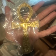Vintage Brass Ankh Necklace. Egyptian Ankh Key Of Life