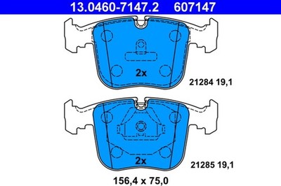 Bremsbelagsatz Scheibenbremse ATE 13.0460-7147.2 für BMW E31 8er 840 850