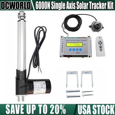 Electronic Single Axis Solar Tracker Kit-DC 6000N 8'' Linear Actuator +Controller