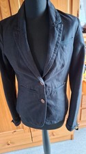 Esprit Blazer 50% Leinen Gr. 36 schwarz Edel ...