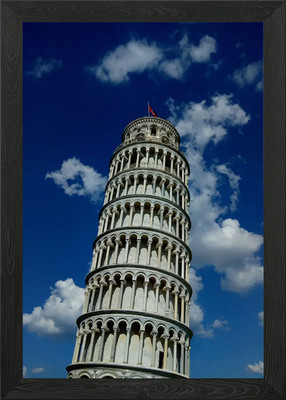 Leaning Tower of Pisa Framed Wall Art Poster Canvas Print Picture