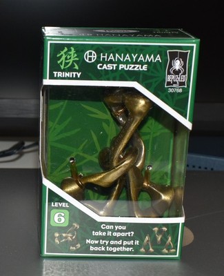 Hanayama Trinity Level 6 Cast Puzzle Bepuzzled Brain Teaser