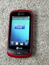 LG Xpression C395 Red Slider AT&T 3G Qwerty Touch Cell Phone WORKS!