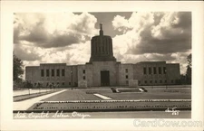 Salem, Oregon State Capitol Original Vintage Real Photo Postcard RPPC