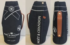 MOET & CHANDON- Insulated BOTTLE JACKET Neoprene Cover Sleeve~ ZIPPERED w/HANDLE