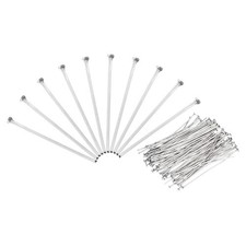 500 Pcs Flat Head Pins for Jewelry Making 18mm Stainless Steel 22 Gauge Silver