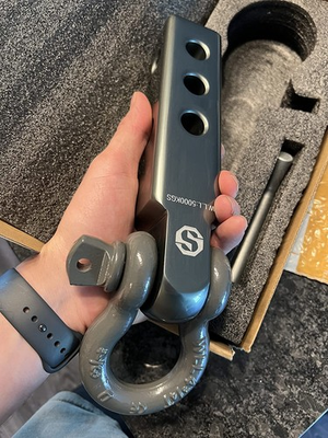 #ad Aluminum Long Tow Hitch Receiver amp; Bow Shackle for UTV Truck Recovery Off road $53.99