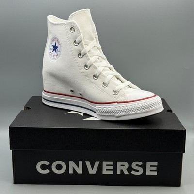 Converse Women's 9.5 Sneakers Hidden Wedge Hi Top White A11908C