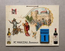 Calendario pubblicitario Min Marceau Bordeaux, calendario perpetuo