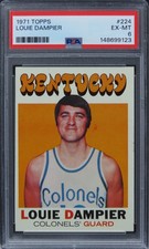 1971 Topps Louie Dampier HOF ROOKIE RC #224 PSA 6 EX-MT
