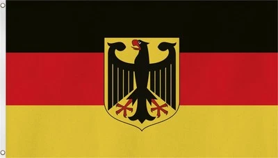 MC-TREND Deutschland Fahne Adler ca. 150x90 cm + 2 Metall Ösen Hissflagge deutsche Flagge