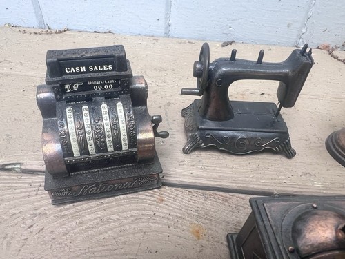 Lot Durham Industries Miniatures National Cash Register Fan Sink Horse Singer - Bild 2 von 12