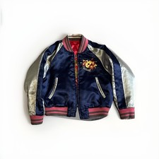 Rare Reversible VintageJapanese Sukajan Silk Jacket SZ Youth M 130