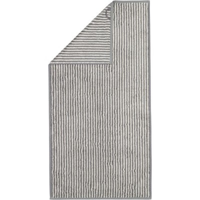 Cawö Handtücher Two-Tone Stripes 480 schiefer - 77 Schwarz NEU & OVP