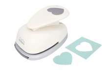 Bira Craft 2 inch Scalloped Heart Lever Action Punch, off-white 