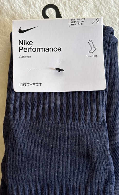 Nike Navy Unisex Baseball/Softball kneehigh Socks 2 Pairs Sz M youth, women, men