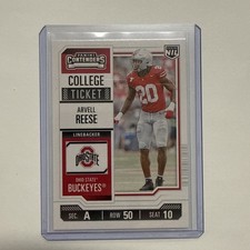 2025 Panini NIL Ohio State Contenders #14 Arvell Reese RC Rookie College Ticket