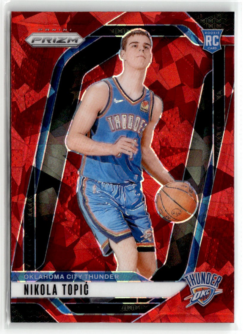 2024-25 Panini Prizm #230 Nikola Topic Prizms Red Ice