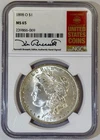 1898 O $1 Morgan Dollar NGC MS65 RedBook Label Signed By Kenneth Bressett