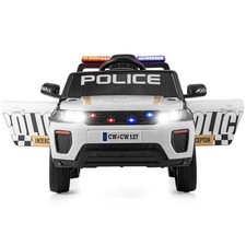 Kids Ride on Police Car 12V 7A Battery Powered Cop Car w/ Remote Control