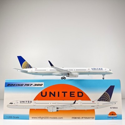 1:200 InFlight United B757-300 N78866  Passenger Airplane Diecast Plane Model