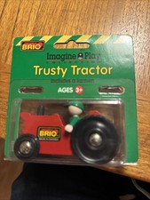 VINTAGE BRIO Red Trusty Tractor 33633