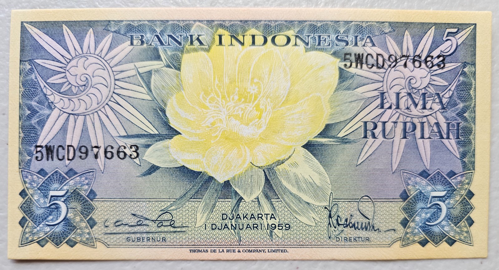 Indonesia 5 Rupiah 1959 Unc