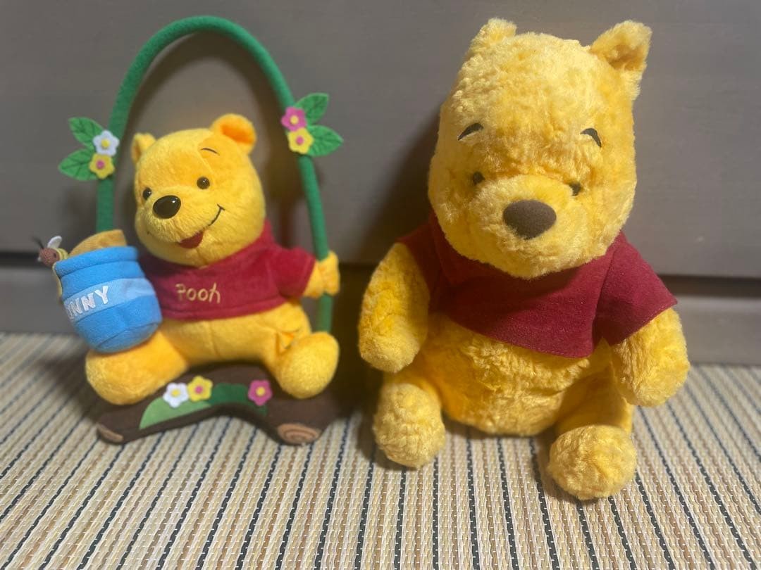 Pooh plush toy set of 2 with bonus #92b22b