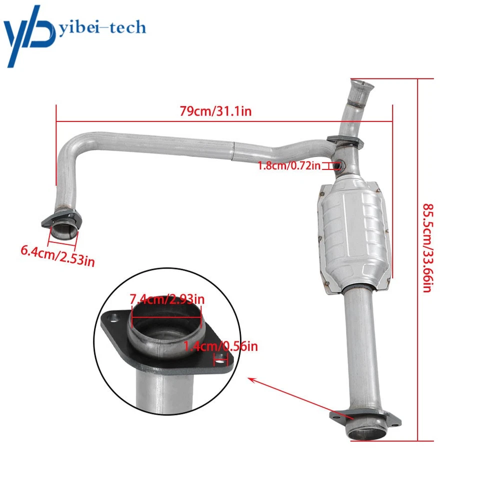 Convertidor catalítico para Chevrolet GMC 1994-1995 C/K2500 Suburban 5,7 L Foto 2 de 4