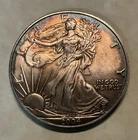 2004 American TONED Silver Eagle Dollar 1 oz fine silver