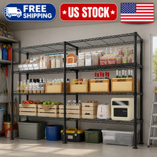 4-Tier Metal Storage Shelves, 70.8" W Heavy Duty Wire Shelving Unit, 1060 LBS