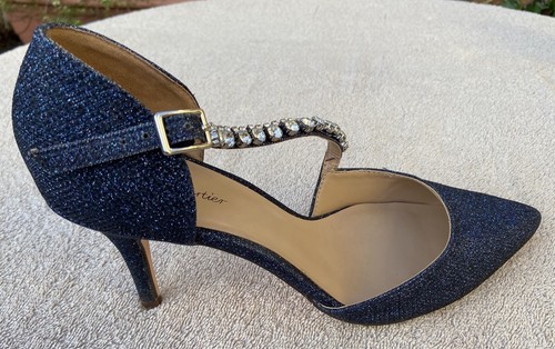 Roland Cartier midnight navy blue gem court shoes-glitter sparkly- Prom-UK 7 EUC - Bild 8 von 24
