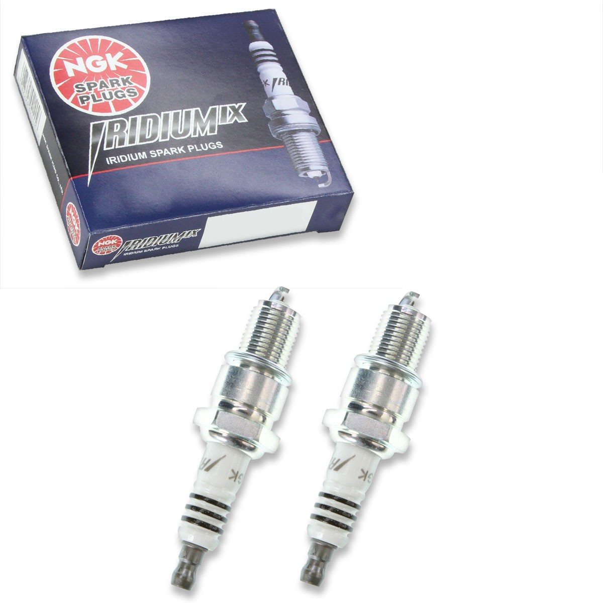 2 pc NGK 7214 GR5IX Iridium IX Spark Plugs for XP646 IW16 4478 Ignition Wire zf