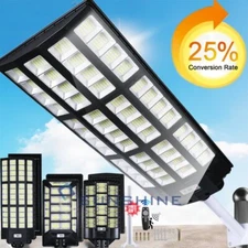 11000W Commercial Solar Street Light Outdoor Dusk TO Dawn Road Lamp Super Bright