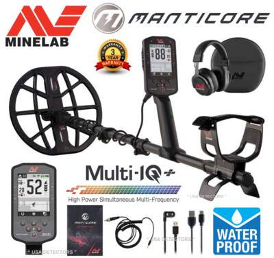 Minelab Manticore Multi-IQ Waterproof Metal Detector, Wireless Headphones & More