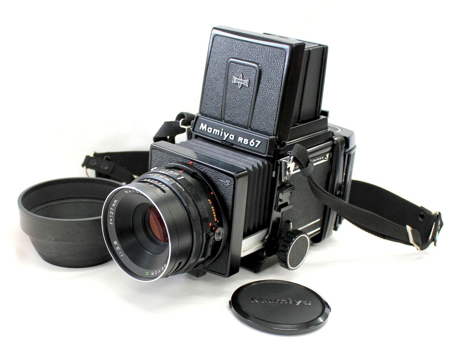 Mamiya RB67 Pro S w/ Sekor C 127mm F/3.8 with Hood & 120 Film Back from  Japan