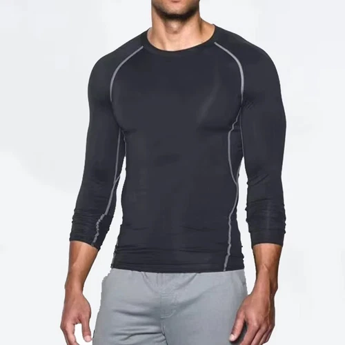 2er Pack Herren Kompressionsunterwäsche Unterunterwäsche Oberteil Tight Langarm T-Shirts - Bild 16 von 32