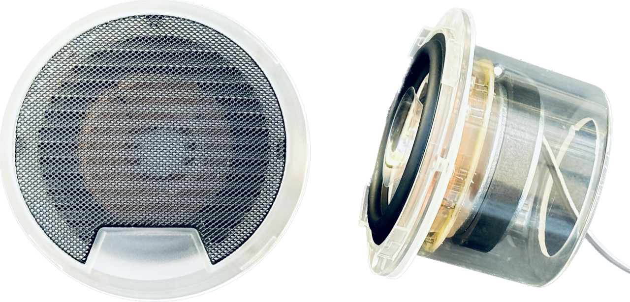 Altavoces marinos de alta potencia de 4 piezas - 3,5" (4X) con LED AZULES IP66 Marinavox Spa NUEVOS