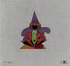 Wacky Witch TT-152-C Renaissance Handpainted Needlepoint Canvas 18ct 6 x 5