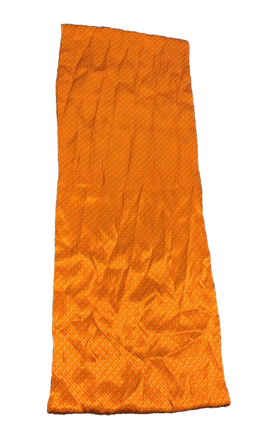 100% Silk Handmade Orange Patterned Infinity Scar… - image 5