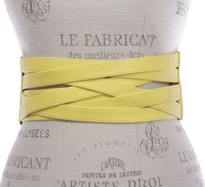 Yellow Wide Belt. Size:L 37  -40  