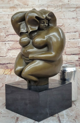 Large Heavy Abstract Cubist Bronze Sculpture by Milo Lost Wax Art Figurine Sale - Picture 2 of 10