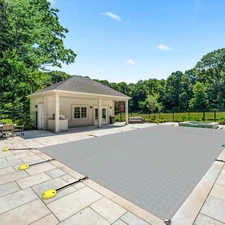 Winter Rectangle Inground Swimming Pool Heavy Duty Safety Cover Gray Customize