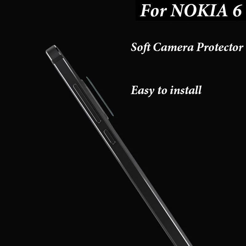Protector de película de vidrio templado suave para lente de cámara trasera 9H para Nokia 6 7 Plus Foto 4 de 4