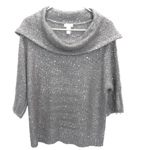 chicos sequin dress Chicos NWOT Black Sequin Dress Christmas Holiday party Sz 1 (8-10) 3/4 Sleeve
