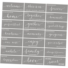 Large Farmhouse Stencils for Painting on Wood - 21 Pack Family Inspirational