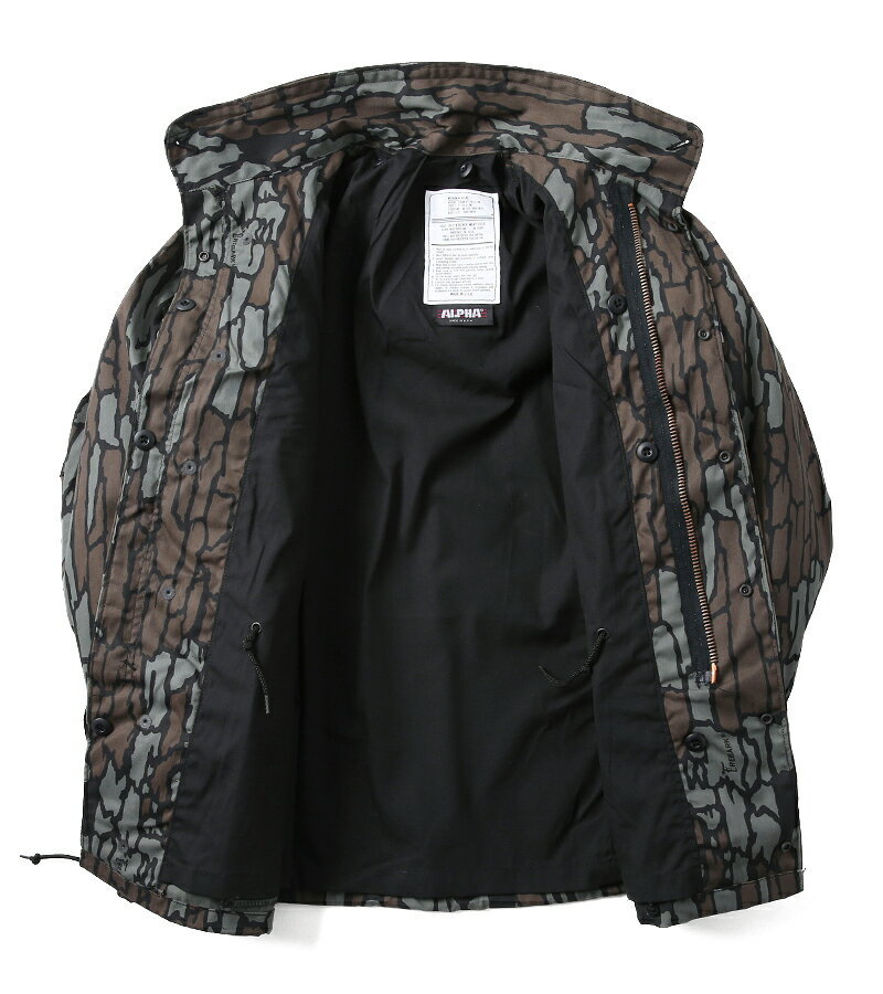 Alpha Industries M-65 Field Jacket Coat Treebark Camo, Alpha