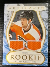 2022-23 Upper Deck Artifacts Rookie DUAL Jersey 203/599 Adam Ginning #175 Flyers