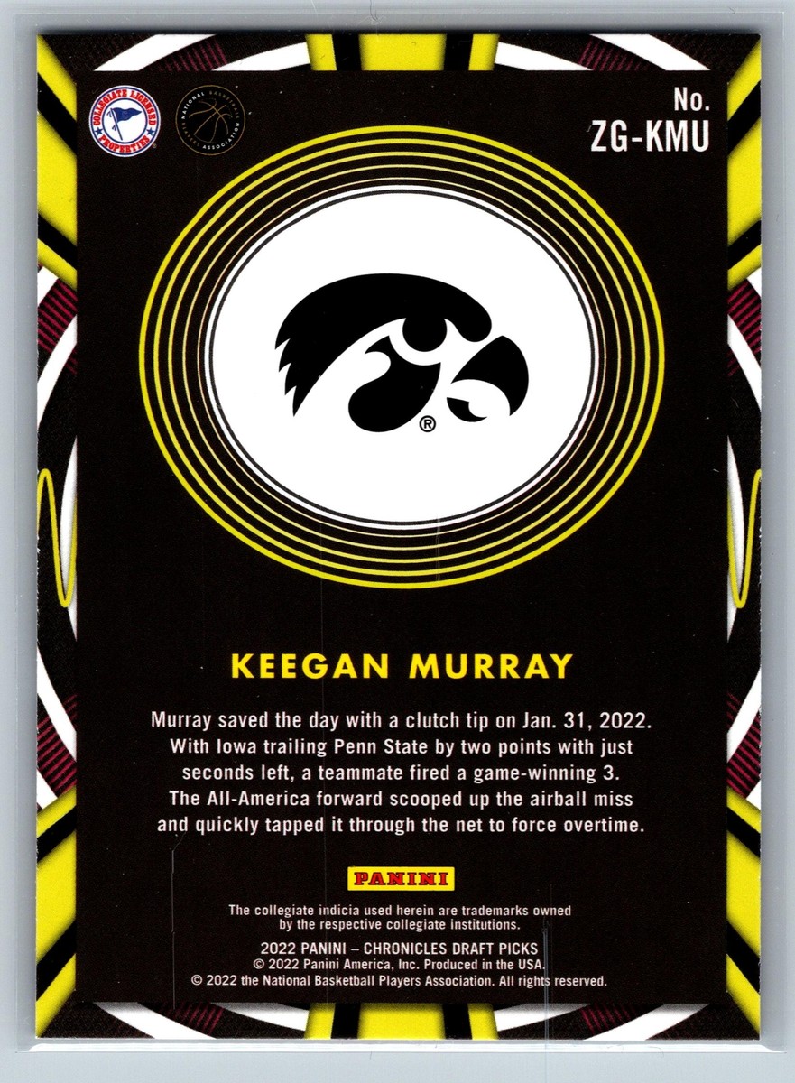 Keegan Murray 2022 Panini Chronicles Draft Picks Gamma Rays Pink
