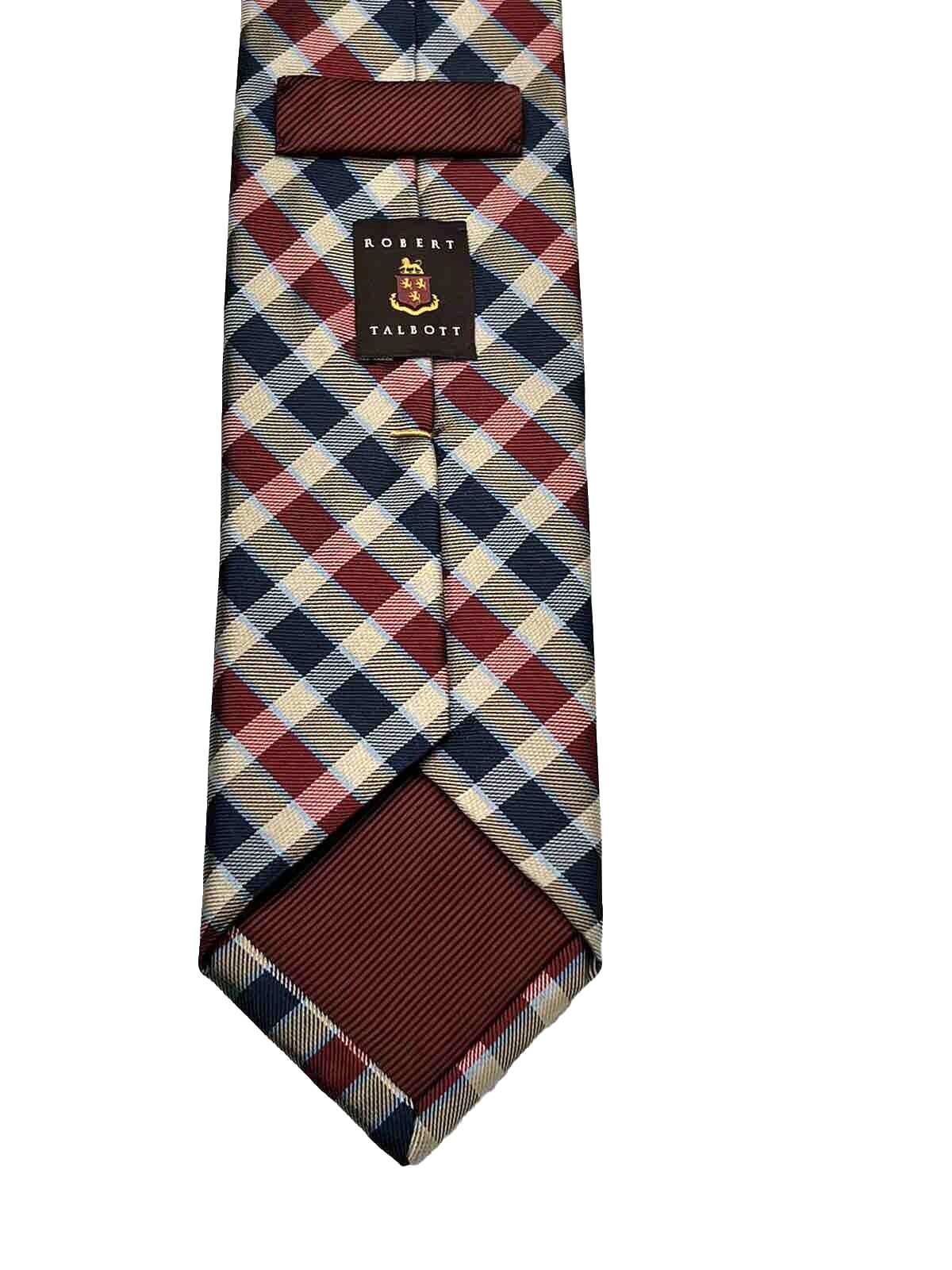 Robert Talbott Multicolor Gingham 100% Grosgrain … - image 8